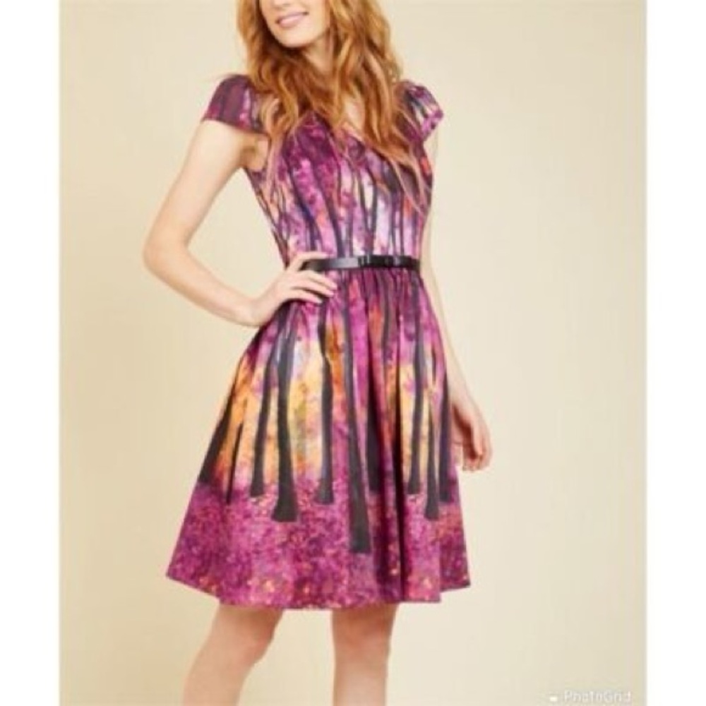 Modcloth Thicket Frondescent Fete Dress 1X